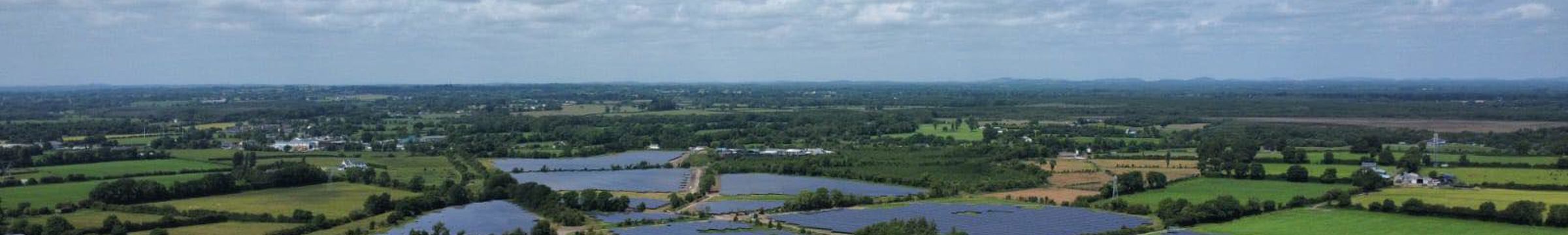 Aerial shot of Clonfad Solar Farm